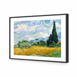 Wheat Field With Cypresses - Van Gogh Acrylic Print Art -WALL ART DESGIN SALE 1055AR Wheat Field with Cypresses Van Gogh ACR MAT THUMB FF BLK 6953834d 583b 47bb a230 478f23bc7a14