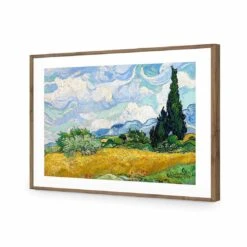 Wheat Field With Cypresses - Van Gogh Acrylic Print Art -WALL ART DESGIN SALE 1055AR Wheat Field with Cypresses Van Gogh ACR MAT THUMB FF NAT ff56e540 83a9 40bc a0f9 d494e83ba654