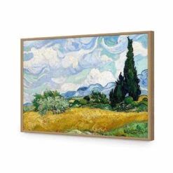 Wheat Field With Cypresses - Van Gogh Acrylic Print Art -WALL ART DESGIN SALE 1055AR H Wheat Field With Cypresses by Vincent Van Gogh ACR EDG THUMB FF OAK 617a3576 635e 40c4 b062 735983ea1b02