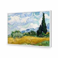 Wheat Field With Cypresses - Van Gogh Acrylic Print Art -WALL ART DESGIN SALE 1055AR H Wheat Field With Cypresses by Vincent Van Gogh ACR EDG THUMB FF WHT dbe71af4 a95f 4457 a4f9 270c30be34f0