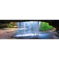 Waterfall Cave, Long Acrylic Print Art