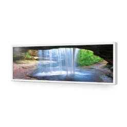 Waterfall Cave, Long Acrylic Print Art -WALL ART DESGIN SALE 1196AL H Waterfall Cave ACR EDG THUMB FF WHT