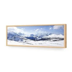 Snowy Mountain Panoramic (Long) -WALL ART DESGIN SALE 1214AL Snowy Mountain Panoramic ACR EDG THUMB FF OAK