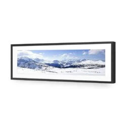 Snowy Mountain Panoramic (Long) -WALL ART DESGIN SALE 1214AL Snowy Mountain Panoramic ACR MAT THUMB FF BLK