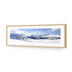 Snowy Mountain Panoramic (Long) -WALL ART DESGIN SALE 1214AL Snowy Mountain Panoramic ACR MAT THUMB FF OAK