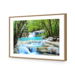 Soft Waterfalls Acrylic Print Art -WALL ART DESGIN SALE 1222AR H Soft Waterfalls ACR MAT THUMB FF OAK