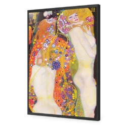 Water Serpents - Gustav Klimt Acrylic Print Art -WALL ART DESGIN SALE 1681AR V Gustav Klimt Water Serpents ACR EDG THUMB FF BLK