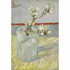 Sprig Of Flowering Almond In A Vase By Van Gogh Canvas Art