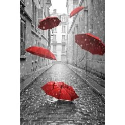 Raining Umbrellas Canvas Art