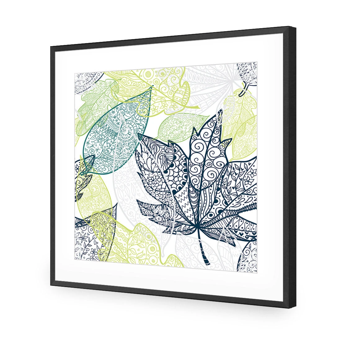 Winter Filigree, Square Acrylic Print Art Winter Filigree, Square Acrylic Print Art -WALL ART DESGIN SALE 2088AS Winter Filigree 3D ACR MAT THUMB FF BLK