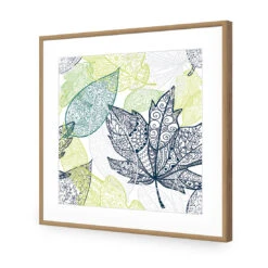 Winter Filigree, Square Acrylic Print Art -WALL ART DESGIN SALE 2088AS Winter Filigree 3D ACR MAT THUMB FF OAK