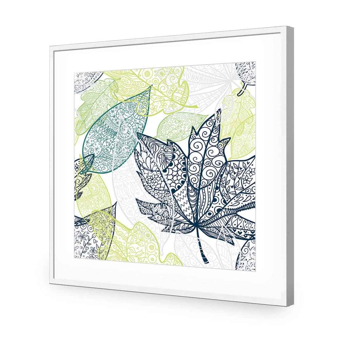 Winter Filigree, Square Acrylic Print Art Winter Filigree, Square Acrylic Print Art -WALL ART DESGIN SALE 2088AS Winter Filigree 3D ACR MAT THUMB FF WHT