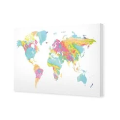 Painted Map Of The World, Pastel Canvas Art -WALL ART DESGIN SALE 233ER H Painted Map of the World Pastel 3D Thumb a965f24e 2e1e 44b4 9d06 4faf1babef40
