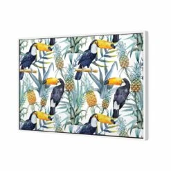 Pineapple Toucans Canvas Art -WALL ART DESGIN SALE 2416AR H Pineapple Toucans 3D THUMB FF WHT 5e201481 0655 4437 9cb1 a80604102f49