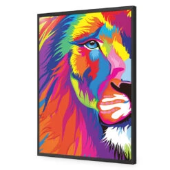 Magnificent Lion Acrylic Print Art -WALL ART DESGIN SALE 262AR V Magnificent Lion ACR EDG THUMB FF BLK