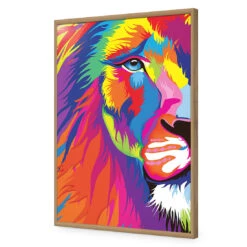 Magnificent Lion Acrylic Print Art -WALL ART DESGIN SALE 262AR V Magnificent Lion ACR EDG THUMB FF OAK