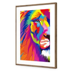 Magnificent Lion Acrylic Print Art -WALL ART DESGIN SALE 262AR V Magnificent Lion ACR EDG THUMB FF OAK FF NAT