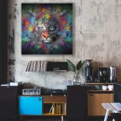 Tiger Magic (Square) -WALL ART DESGIN SALE 2893AS Tiger Magic Room Setting Thumb 2