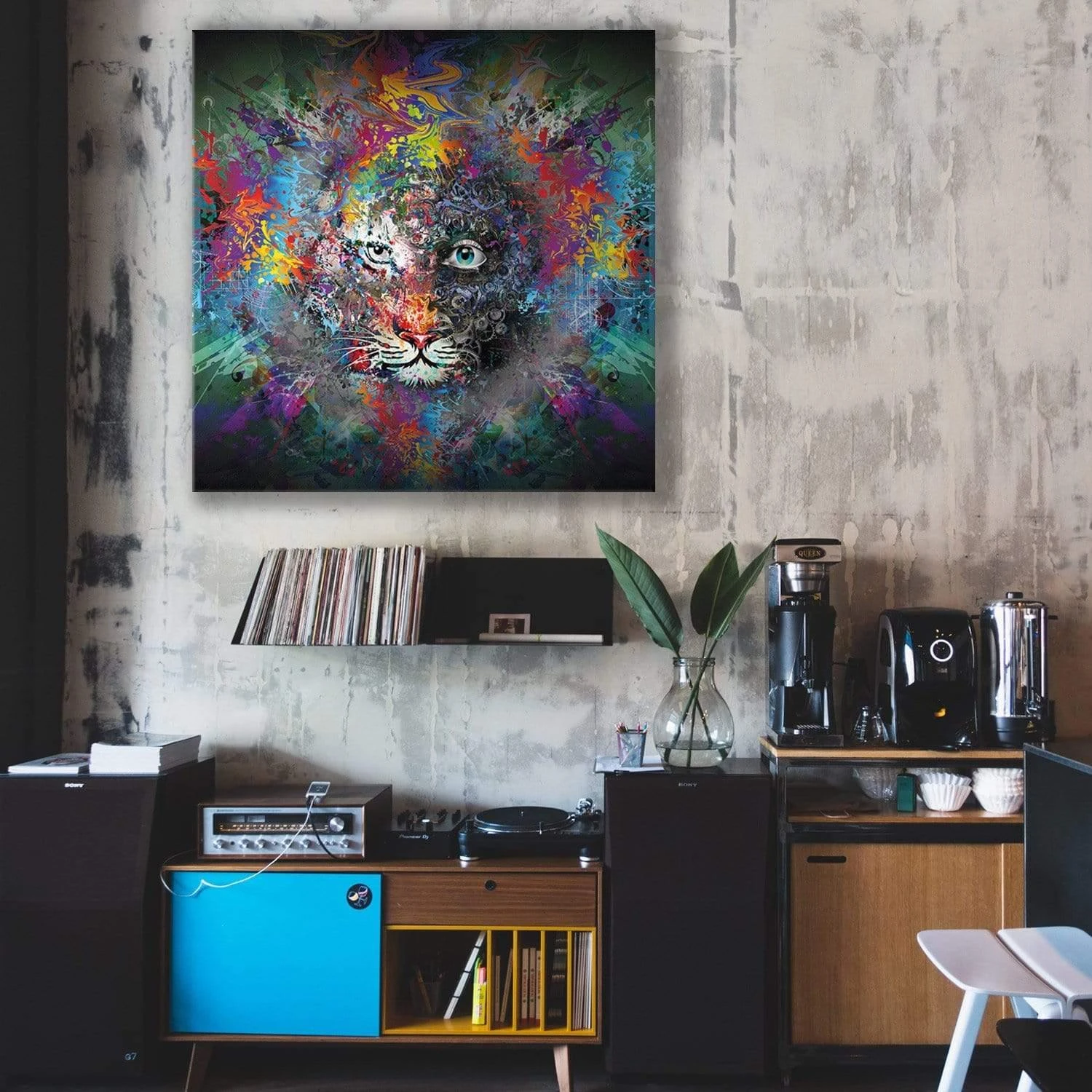 Tiger Magic (Square) Tiger Magic (Square) -WALL ART DESGIN SALE 2893AS Tiger Magic Room Setting Thumb 2