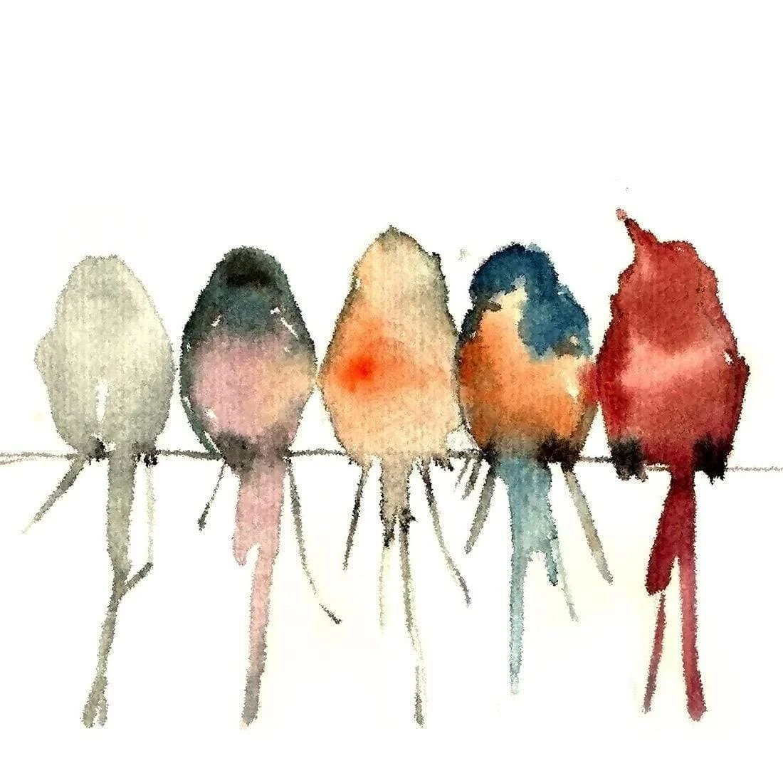 Watercolour Birds on Branch Perfect Pairs Watercolour Birds On Branch Perfect Pairs -WALL ART DESGIN SALE 3162AS Watercolour Birds on Branch Thumb 87453304 9609 46b1 8c28 fa96a13ff118
