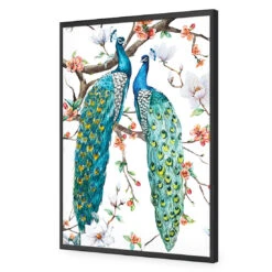 Peacock Magic Acrylic Print Art -WALL ART DESGIN SALE 3225AR V Peacock Magic ACR EDG THUMB FF BLK
