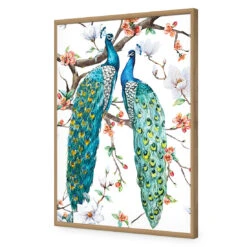 Peacock Magic Acrylic Print Art -WALL ART DESGIN SALE 3225AR V Peacock Magic ACR EDG THUMB FF OAK