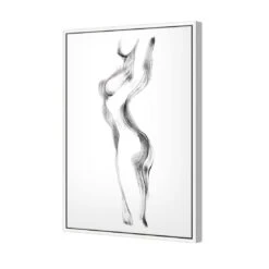 Nude Silhouette Arched -WALL ART DESGIN SALE 3290AR V Nude Silhouette Arched 3D CANVAS THUMB FF WHT