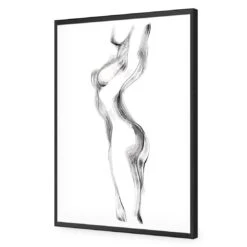 Nude Silhouette Arched -WALL ART DESGIN SALE 3290AR V Nude Silhouette Arched ACR EDG THUMB FF BLK