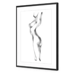 Nude Silhouette Arched -WALL ART DESGIN SALE 3290AR V Nude Silhouette Arched ACR MAT THUMB FF BLK