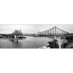 Story Bridge Construction 1939, Long Acrylic Print Art