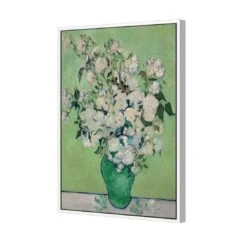 Vase Of Roses By Van Gogh -WALL ART DESGIN SALE 3369AR V Vase of Roses Van Gogh 3D CANVAS THUMB FF WHT
