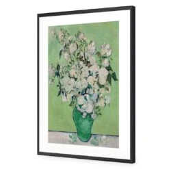 Vase Of Roses By Van Gogh -WALL ART DESGIN SALE 3369AR V Vase of Roses Van Gogh ACR MAT THUMB FF BLK
