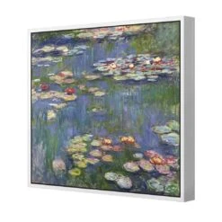 Red Water Lilies By Monet -WALL ART DESGIN SALE 3401AS Red Water Lilies by Monet 3D CANVAS THUMB FF WHT