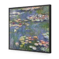Red Water Lilies By Monet -WALL ART DESGIN SALE 3401AS Red Water Lilies by Monet ACR EDG THUMB FF BLK