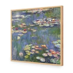 Red Water Lilies By Monet -WALL ART DESGIN SALE 3401AS Red Water Lilies by Monet ACR EDG THUMB FF OAK