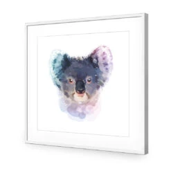 Watercolour Koala, Square Acrylic Print Art -WALL ART DESGIN SALE 3518AS Watercolour Koala 3D ACR MAT THUMB FF WHT