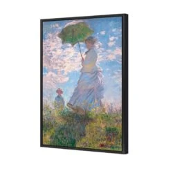 Woman With Parasol Madame Monet And Her Son By Monet -WALL ART DESGIN SALE 3727AR V Monet Woman with Parasol Madame Monet and Her Son 3D CANVAS THUMB FF BLK