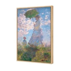 Woman With Parasol Madame Monet And Her Son By Monet -WALL ART DESGIN SALE 3727AR V Monet Woman with Parasol Madame Monet and Her Son 3D CANVAS THUMB FF OAK