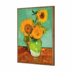 Sunflowers On Green By Van Gogh Canvas Art -WALL ART DESGIN SALE 392AR V Sunflowers On Green 3D THUMB FF NAT db93efa2 82f7 41fb 9a51 de7281bcf542