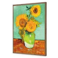 Sunflowers On Green - Van Gough Acrylic Print Art -WALL ART DESGIN SALE 392AR V Sunflowers On Green ACR EDG THUMB FF NAT