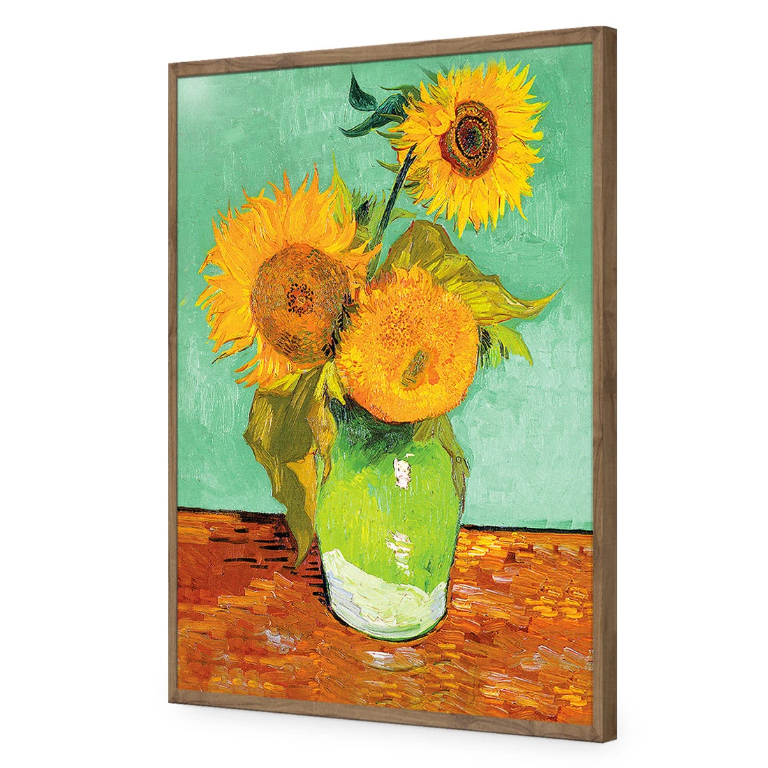 Sunflowers On Green - Van Gough Acrylic Print Art Sunflowers On Green - Van Gough Acrylic Print Art -WALL ART DESGIN SALE 392AR V Sunflowers On Green ACR EDG THUMB FF NAT