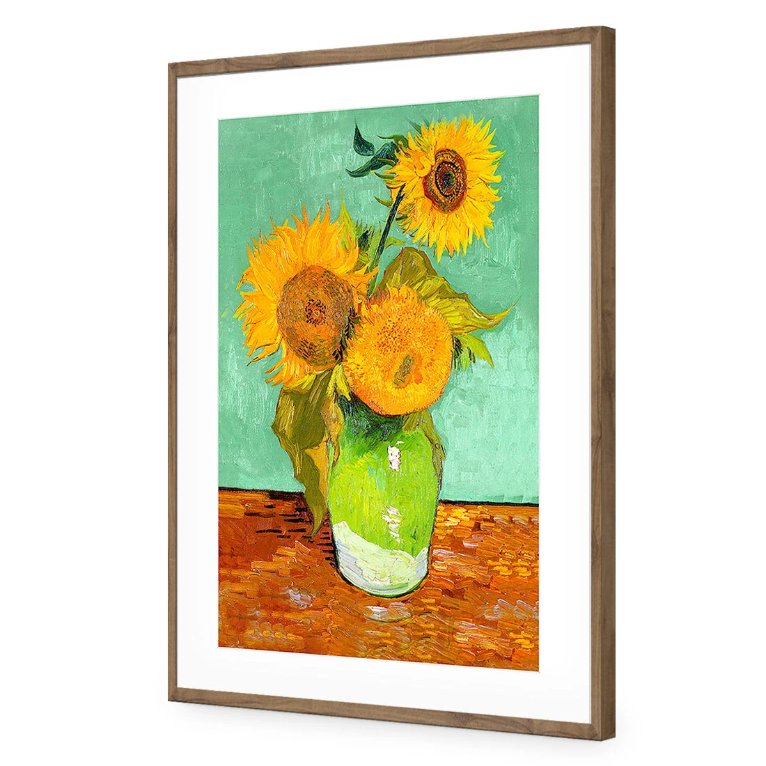 Sunflowers On Green - Van Gough Acrylic Print Art Sunflowers On Green - Van Gough Acrylic Print Art -WALL ART DESGIN SALE 392AR V Sunflowers On Green ACR MAT THUMB FF NAT