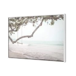 Swing Into Paradise -WALL ART DESGIN SALE 3955AR H Swing into Paradise Painterly 3D CANVAS THUMB FF WHT