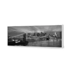 New York Skyline At Night, B&W Canvas Art -WALL ART DESGIN SALE 421BL H New York Skyline at Night B W 3D THUMB FF WHT 169d7074 15f2 4720 8927 904cf934a1ab