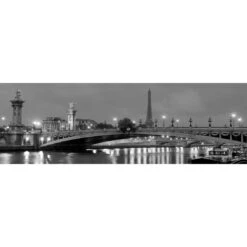 The Seine At Night Black And White (Long)