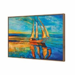 Sailing Boat Reflected, Rectangle Canvas Art -WALL ART DESGIN SALE 579AR H Sailing Boat Reflected 3D THUMB FF NAT 5f371c86 e382 40e4 8f87 b693b6623073