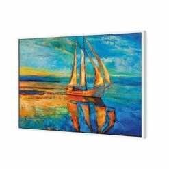 Sailing Boat Reflected, Rectangle Canvas Art -WALL ART DESGIN SALE 579AR H Sailing Boat Reflected 3D THUMB FF WHT c9d57c60 e1ba 4b21 8b5c 306dac69352c