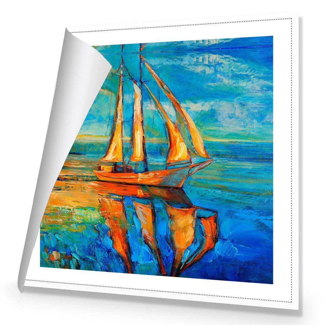 Sailing Boat Reflected, Square Canvas Art Sailing Boat Reflected, Square Canvas Art -WALL ART DESGIN SALE 579AS Sailing Boat Reflected ROLLED Thumb 6b123444 82c3 478d b3ee a26ece7deb15