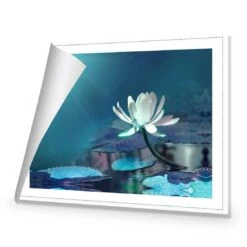 Water Lily, Blue Canvas Art -WALL ART DESGIN SALE 606BR H Water Lily Blue ROLLED Thumb fa0a4161 0283 412e 8acf 0a1bedb8a1df