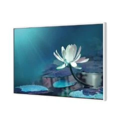 Water Lily, Blue Canvas Art -WALL ART DESGIN SALE 606BR H Water Lily Blue Thumb 3D THUMB FF WHT 25570e40 622a 418c 8fa3 dc555348b470
